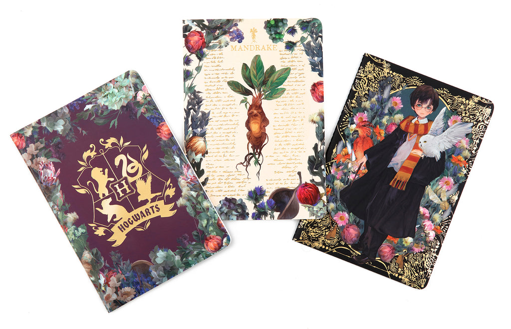 Harry Potter: Floral FantasyPlanner  Notebook Collection (Set of 3)