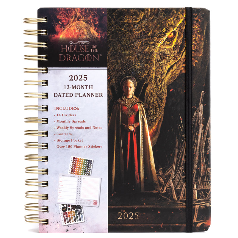 2025 House of the Dragon 13-Month Weekly Planner