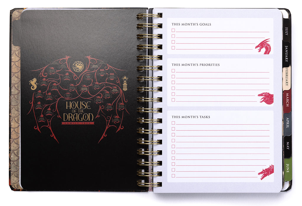 2025 House of the Dragon 13-Month Weekly Planner