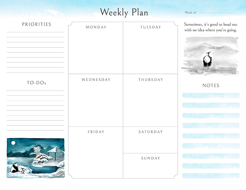 Big Panda and Tiny Dragon Weekly Planner Notepad