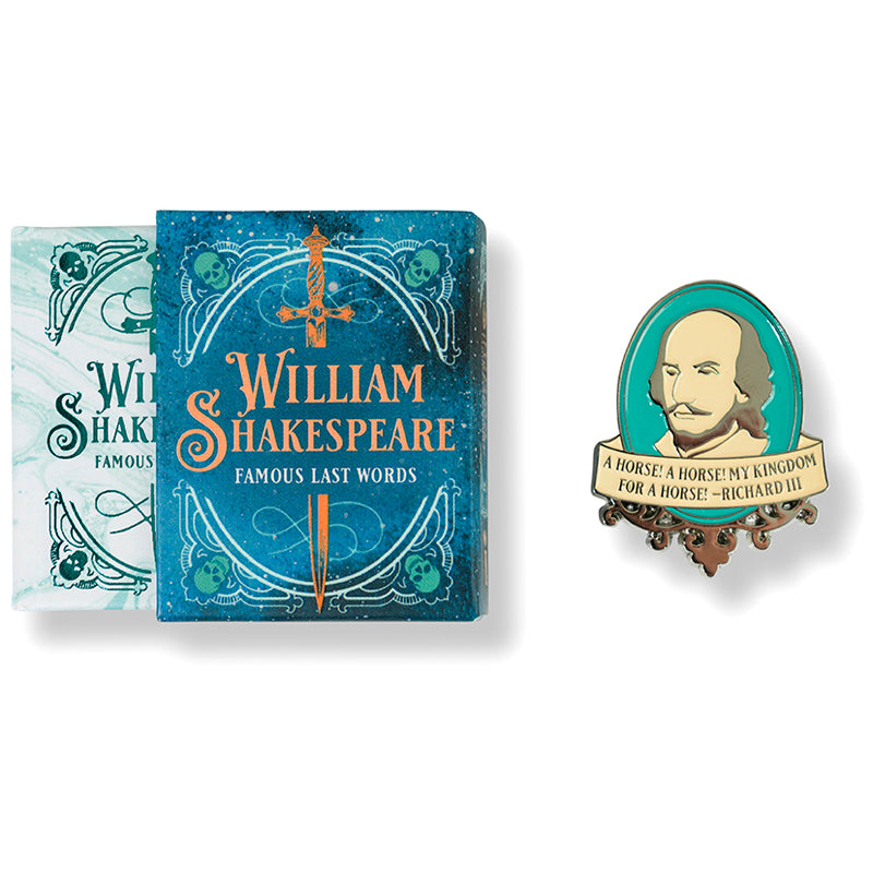 William Shakespeare Tiny Book and Pin Set