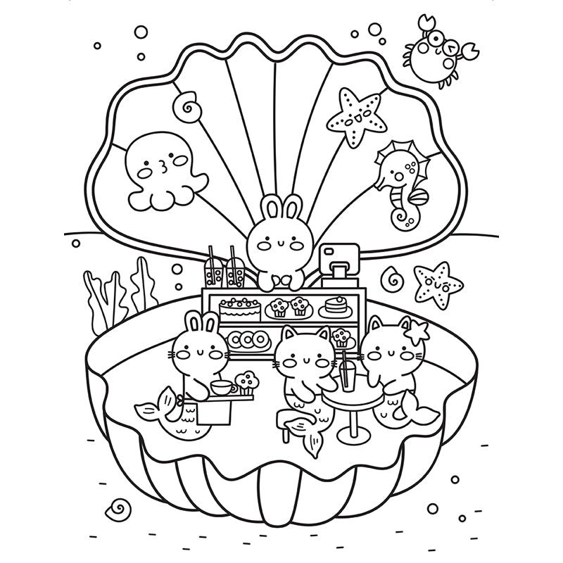 Creative Coloring: Cozy Café Mini-Coloring Kit