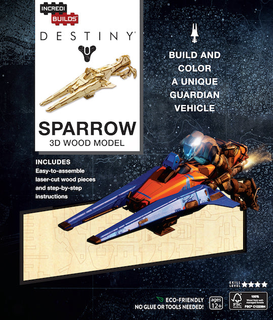 IncrediBuilds: Destiny: Sparrow 3D Wood Model [IE edition]