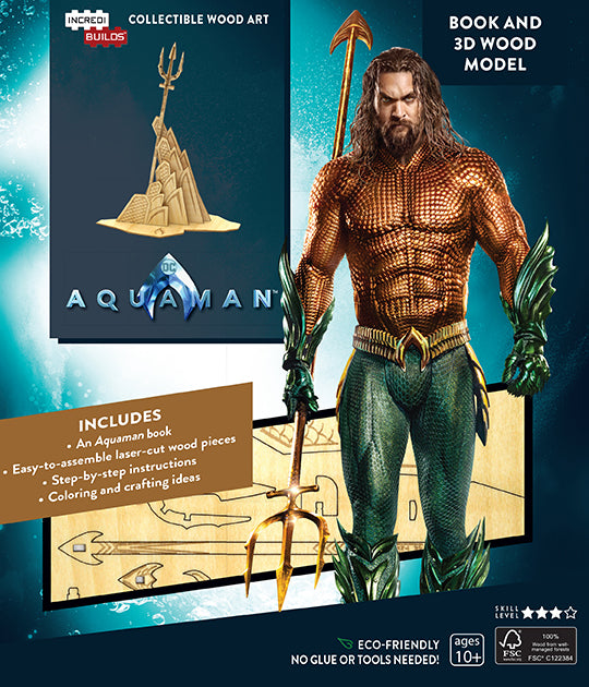 IncrediBuilds: DC Comics: Aquaman Book and 3D Wood Model
