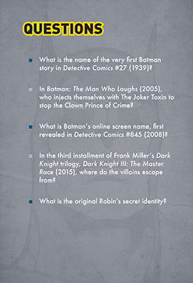 DC Comics: Batman Pop Quiz Trivia Deck