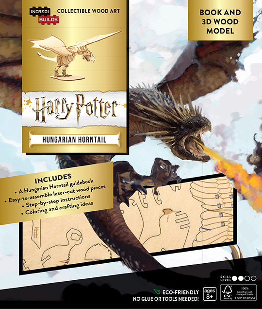 IncrediBuilds: Harry Potter: Hungarian Horntail Book and 3D Wood Model