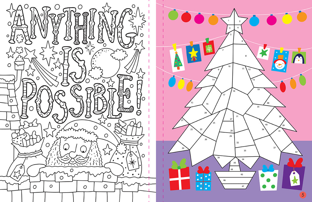 Mindful Sticker By Number: Christmas